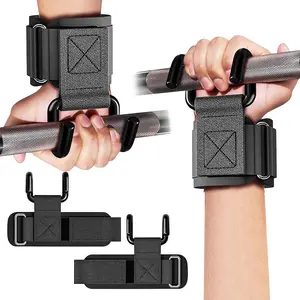 Weight Lifting Hooks for Men 330 LB Heavy Duty Gym Wrist Strap Hook for Deadlifts Pull-Ups Strength Training