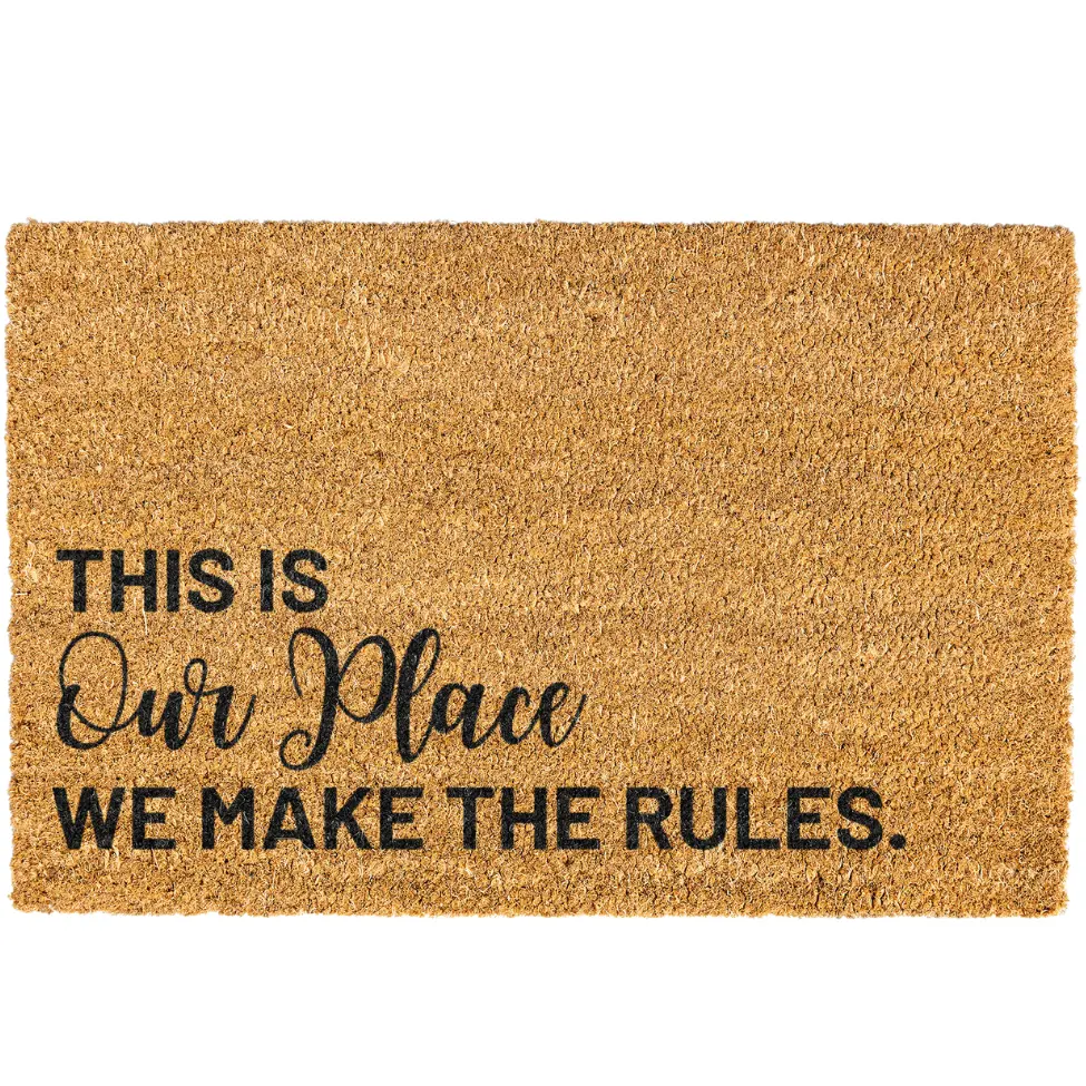 This Is Our Place doormat, We Make The Rules Door mat, Funny Doormat, Welcome Mat, Funny Door mat This Is Our Place doormat, We Make The Rules Door mat, Funny Doormat, Welcome Mat, Funny Door mat