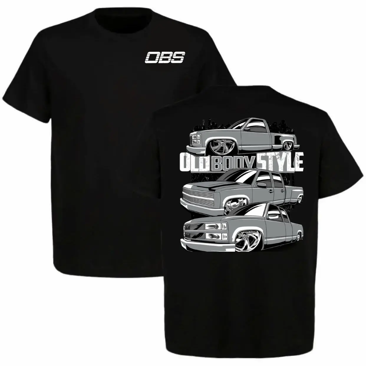 Old Body Style Truck T-Shirt, OBS Lowered Pickup Graphic Tee, Classic Truck Shirt for Truck Lovers