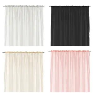 Sheer Chiffon Premium Curtain Panel Backdrops 5ft x 8ft - 1 Pc