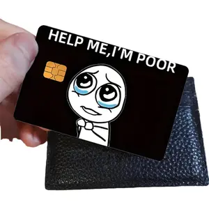 Men's Wallet with Funny Cartoon Pattern Credit Card Debit Card Transportation Card Room Key Card Skin Sticker