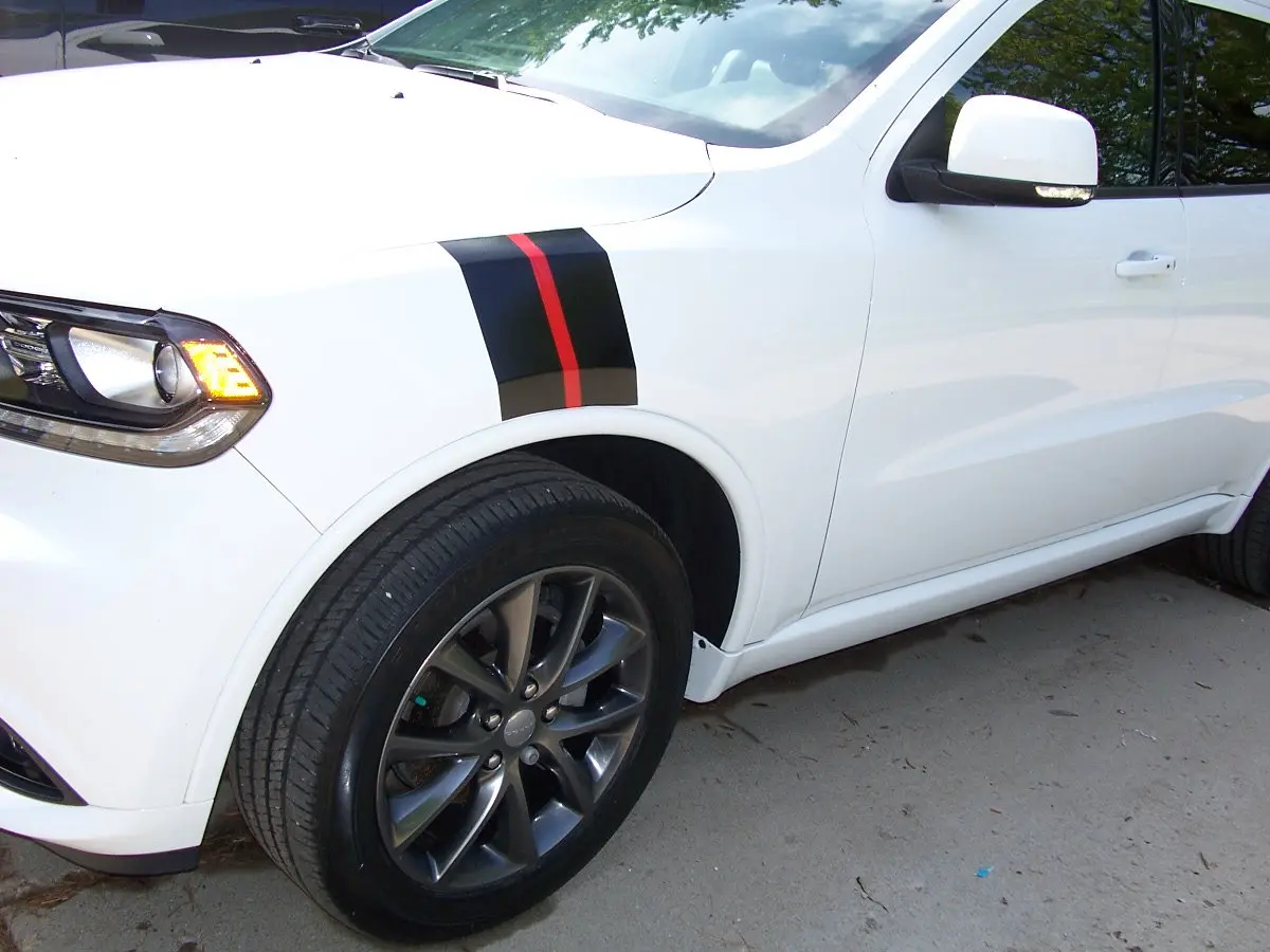 4" 4 " 2 Color Fender Hash Mark Stripes FIT ALL Model 2010- UP Dodge Durango