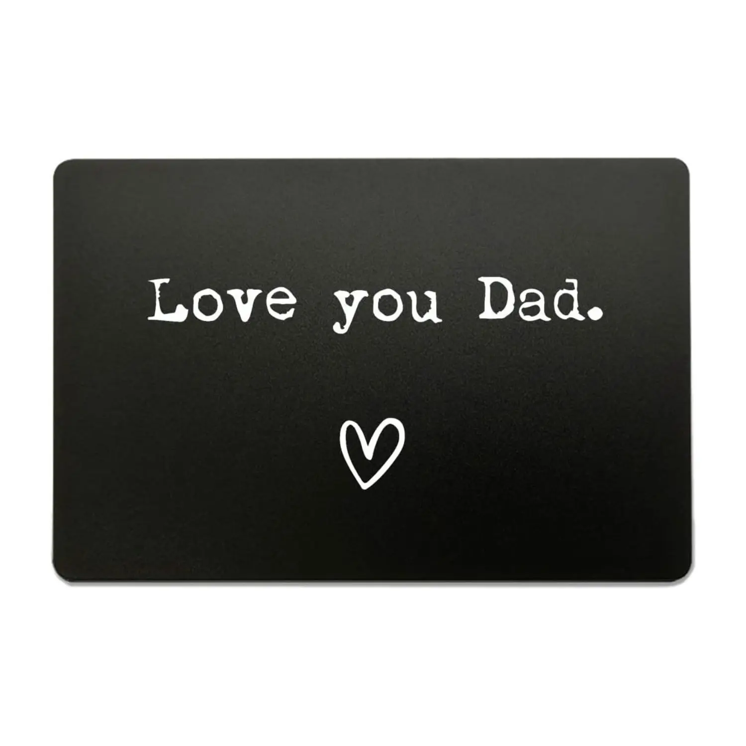 Summer Spring Gift Wallet Card Gift for Dad, Love You Dad Engraved Wallet Insert, Father Keepsake Gift, Laser Engraved Black Aluminum Card, Birthday ,Father's day & Wedding Gift for Father