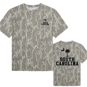 South Carolina Camo Short Sleeve T-Shirt Mossy Oak T-Shirt, Carolina Graphic Tee, Trendy Streetwear Tee, Style 3D Camo Mossy Oak, Gift for Him