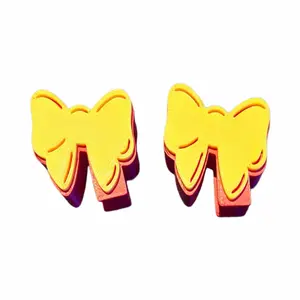3D Print  Straw Toppers - Yellow Bow Design for Decorative Use