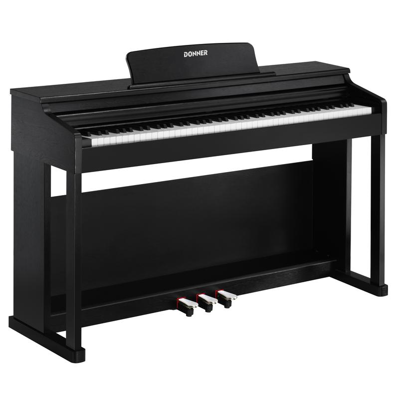 Donner DDP-100 88 Key Weightesd Hammer Action Upright Digital Piano for Beginners Black/White