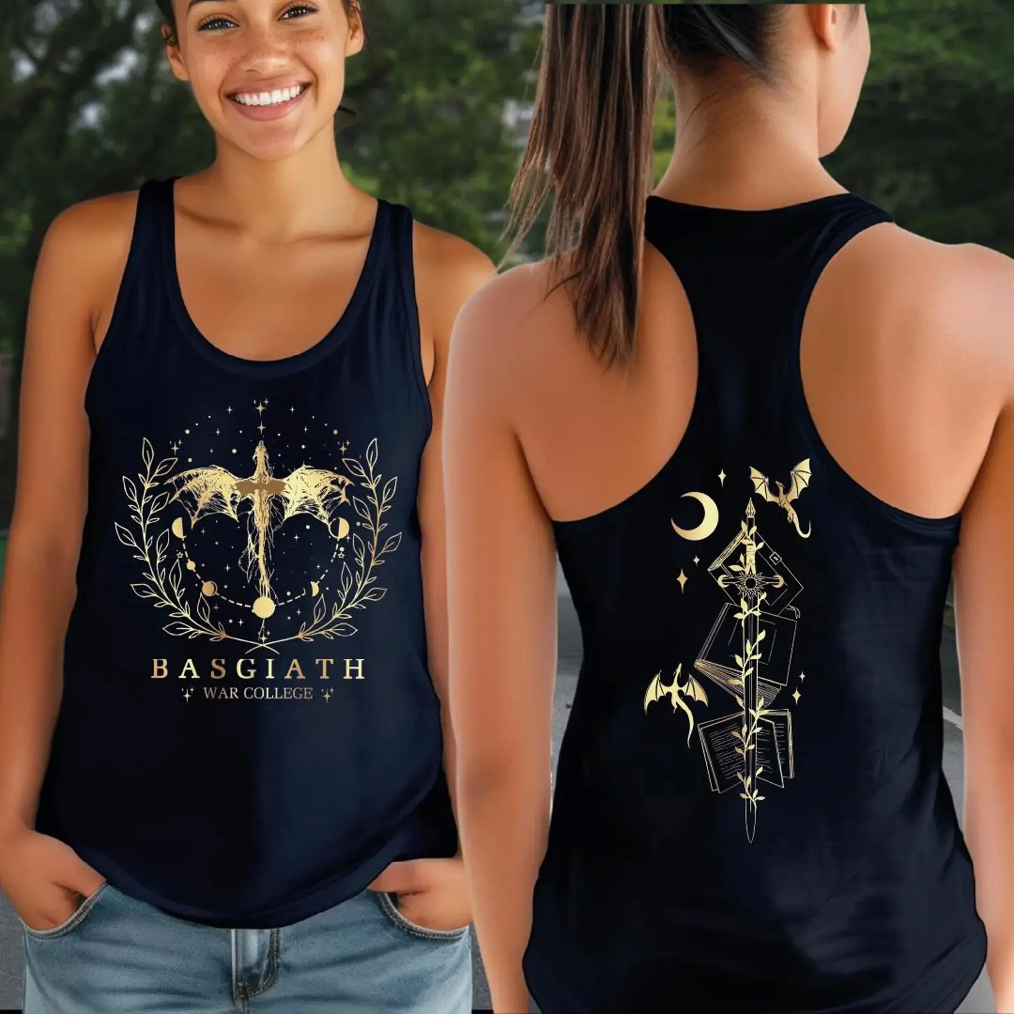 Fourth Wing Dragon Rider 2-Sided Tank Top, Riders Quadrant Racerback, Basgiath Racerback, Fourth Wing Tank Top, Xaden Riorson Tank