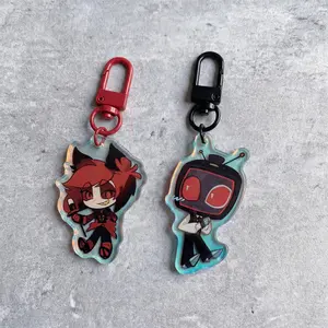 Hazbin Hotel Alastor Vox Acrylic Keychain, Alastor Vox Keychain