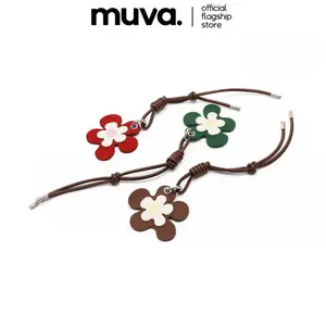 Flower Charm, MUVA, Leather Charm for Bag Decoration, Excellent Bag Pendant.