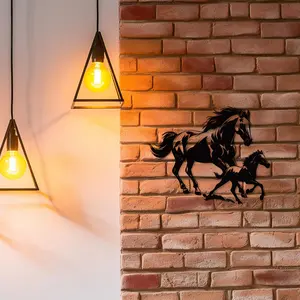 horse metal sign, horse shaped metal wall decor, metal hanging decorative art, home decor, metal horse decor, ranch decor, wall hanging, farmhouse decor, horse family sign, metal wall decor, horse lover, horse, gift Decoration Ornaments