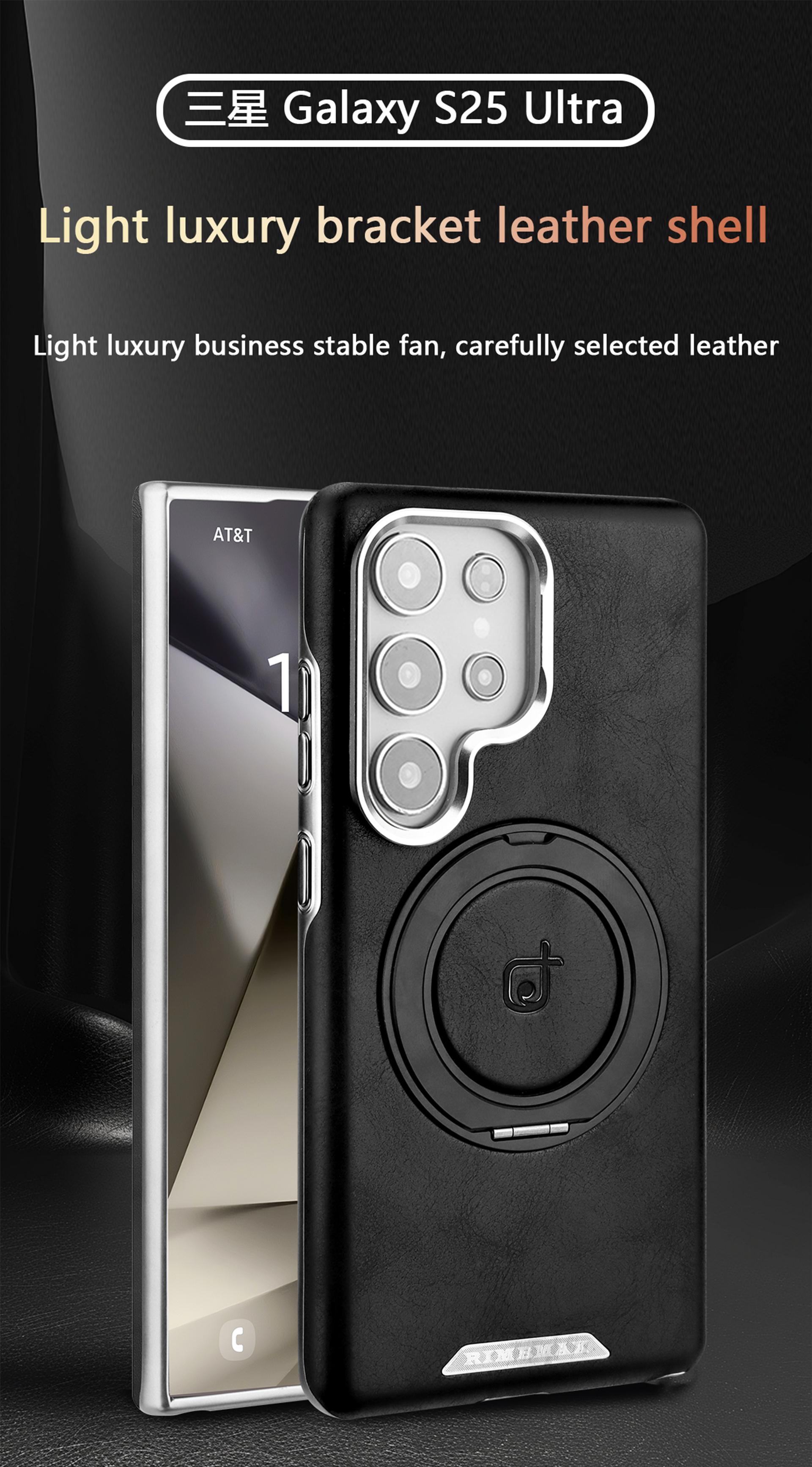 New High-end Leather Texture Magnetic 360° Rotating Stand Phone Case for Samsung Samsung S25Ultra/S24Plus/S23Ultra/S25/S24 Electroplated Plain Leather Full Shockproof Business Protective Cover for Men and Women New High-end Leather Texture Magnetic 360° Rotating Stand Phone Case for Samsung Samsung S25Ultra/S24Plus/S23Ultra/S25/S24 Electroplated Plain Leather Full Shockproof Business Protective Cover for Men and Women