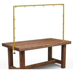 Over The Table Rod Stand with Clamps - Table Arch Stand, Table Rod for Wedding, Birthday, Halloween, and Christmas Decorations (29"-97" Length, 26"-42" Tall, Gold)