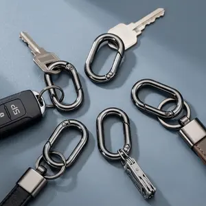 Multi-functional Metal Key Holder, Anti-Lost Hook for Backpack Expansion, Durable Rust-Proof Keychain, Travel Gear Organizer, Quick-Release Clip for Everyday Carry.