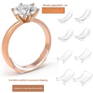 Invisible Loose Ring Adjuster - 8-Pack 8-Size Reusable Guards with Polishing Cloth for Women & Men