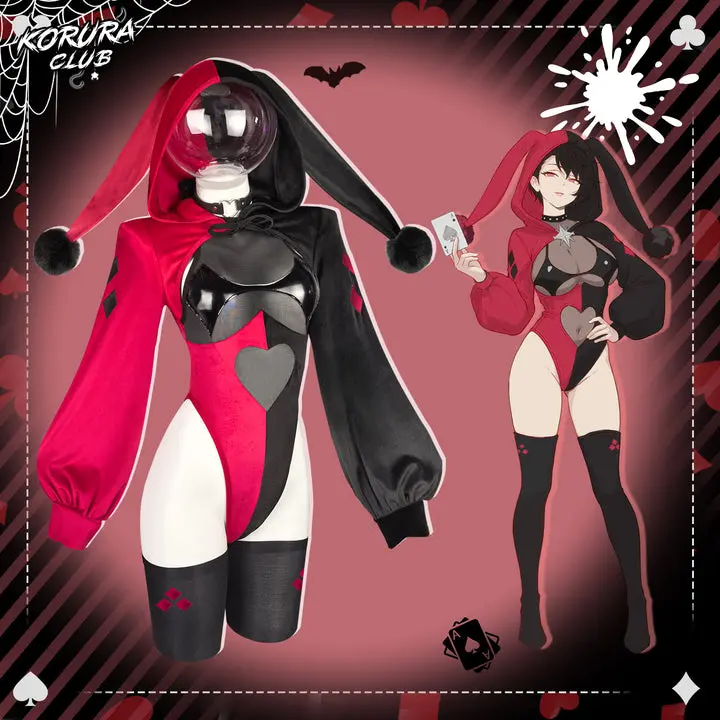 KORURACLUB Halloween Cosplay Clown Bunny Bodysuit KO166,sohochic