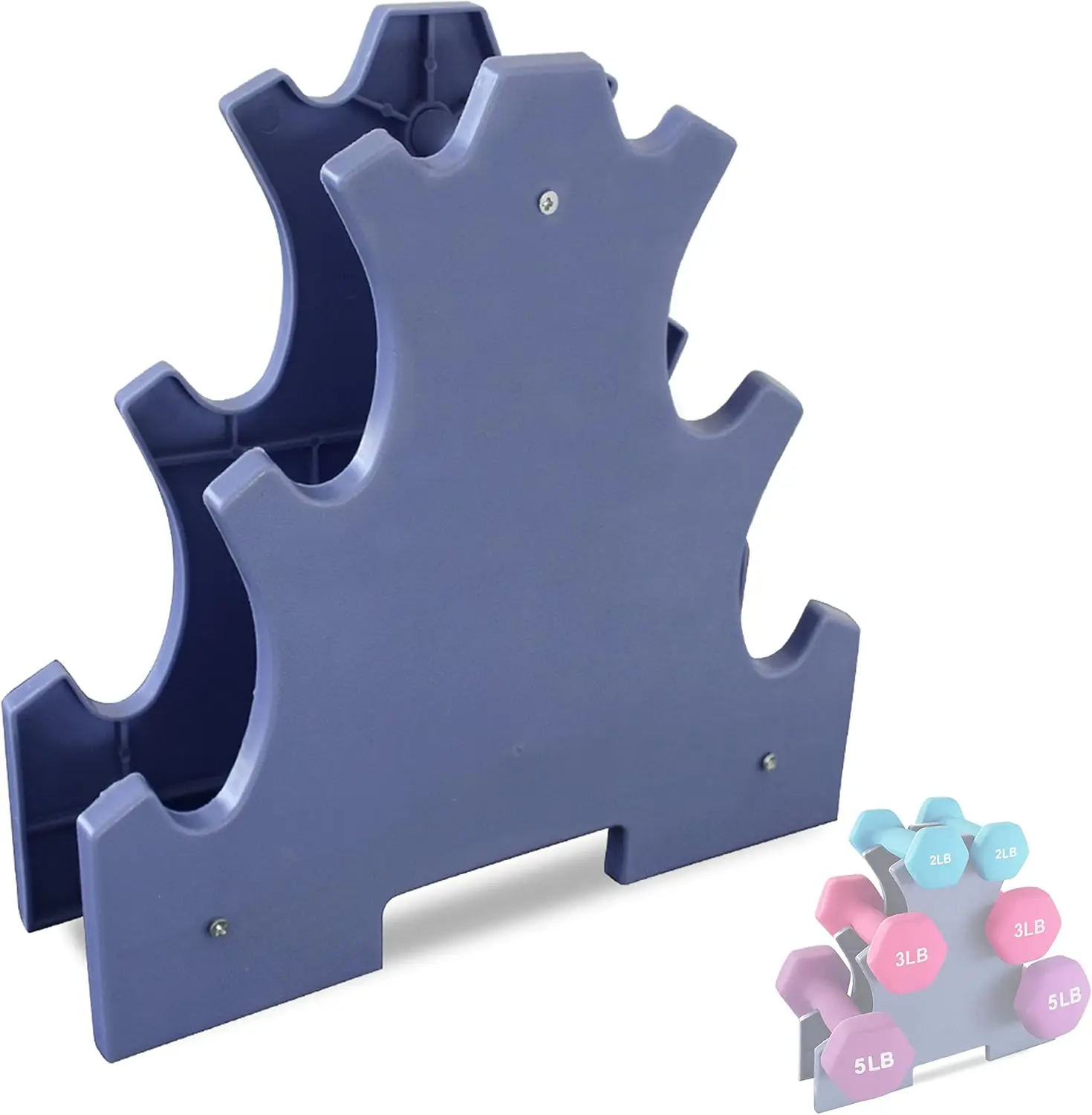 3 Tier Dumbbell Rack Stand, Compact Free Weight Dumbbell Holder for Home Gym Or Balelinko