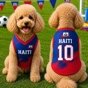 Personalized Haiti Pet ersey - Custom Name Number Soccer Jersey For Dog, Cat - Football Fan Shirt