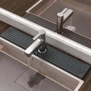 Faucet Mat for Kitchen Sink - Super Absorbent Diatomite Fast Drying Stone, Quick Drying Splash Guard,Prevents Moisture Buildup Sink, Durable Protector for Kitchen,Bathroom Counter