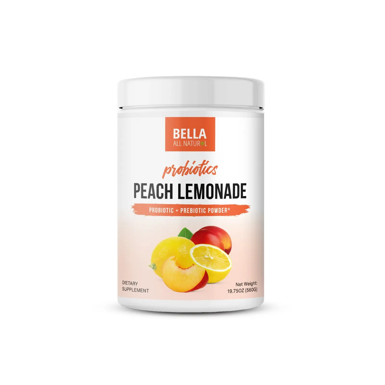 Bella All Natural Probiotics Peach Lemonade for Healthier Lifestyle