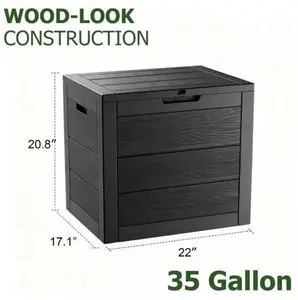 Outdoor Storage Box with a 35-Gallon Capacity Outdoor Storage Box with a 35-Gallon Capacity