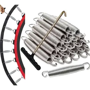 20-Pack Trampoline Springs,  Galvanized Stainless Steel Replacement Springs with T-Hook, Rust-Resistant & High-Tension for Maximum Safety and Bounce,  Strength and Durability