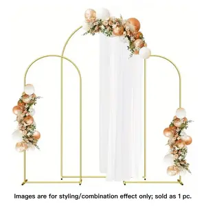 Gold Metal Arch Backdrop Stand – 3.9ft/4.92ft/5.9ft/6.56ft/7.21ft Adjustable Wedding Arched Backdrop, Birthday, Baby Shower, Photo Booth, Garden Party Decoration, Party Decoration Supplies