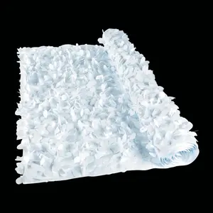 3 Ft. x 15 Ft. White Floral Sheeting Vinyl Backdrop