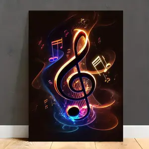 2D Flat, 1pc of Frameless Canvas Art, The Four Seasons of Music, an Interesting Creative Canvas Wall Decoration for Home Bedrooms, Kitchens, Living Rooms, Bathrooms, As Well As for Hotels, Cafes, Offices