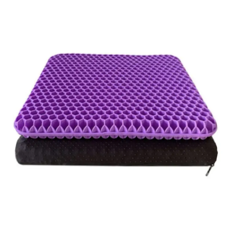 Gel Seat Cushion, Summer Breathable Honeycomb Design, Pressure Relief for Back & Tailbone Pain, Ideal for Home Office, Wheelchair, Car Seats, Honeycomb Chair Pad