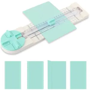 Paper Cutter,4-in-1 Paper Trimmer,Photo Cutter,Multi-Function Scrapbooking Tool with Dial Blades of Straight,Wave,Perforated,Creasing for Cutting Paper,Coupons,Postcards,Card