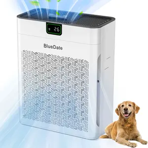 BlueDate Air Purifier for Home Large Room up to 1100 Sq Ft with PM 2.5 Display Air Quality Sensor for Pet Hair, 25dB Sleep Mode,Auto Mode, Timer, HEPA Air Purifier for Bedroom