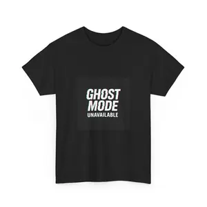 v-1 Ghost Mode Tee — "Ghost Mode Unavailable" Minimal Graphic T‑Shirt