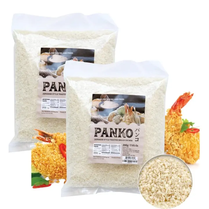 2 Packs Vegan Panko Bread Crumbs - Japanese-Style Toasted, High Vitamin D-Infused, Versatile Baking & Cooking Ingredient for Breading, Frying, Two Packs