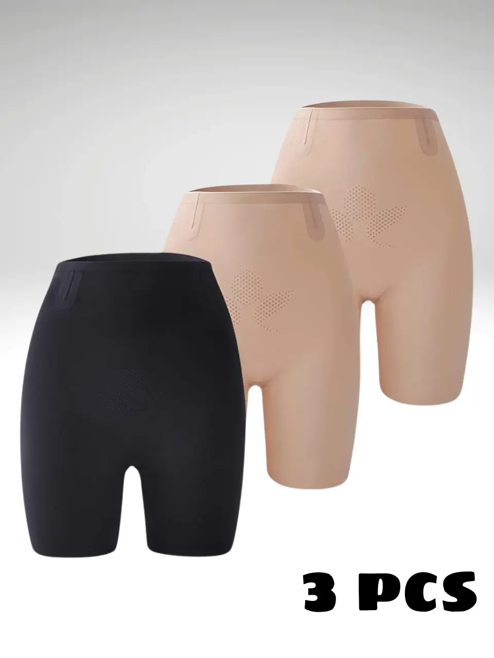 3 Pack Women's Seamless Shaping Shorts – High Waisted Compression Underwear with Tummy Control & Butt Lifting Fit Nylon