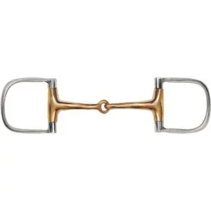 5" Showman SS D Dee ring Bit Copper Mouth Snaffle