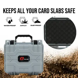 75+Graded Card Storage Box Deep Travel Size Waterproof Case Slab Protector Gray,2Row Graded Card Storage Box Travel Waterproof Case Slab Holder& Protector Grey,Card Organizer Protector Upgraded Version