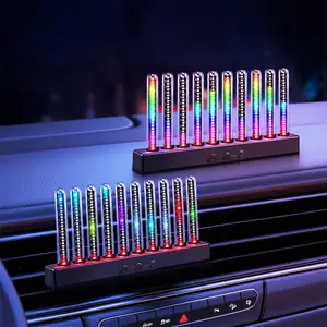 Car Interior Lights Ambiance Lighting RGB Sound Activated LED Strip Pickup Rhythm Lights USB Power Supply Car Interior Atmosphere Lamp Car Ambient Lighting