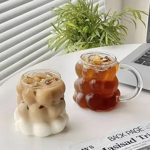 Creative Grape-Shaped Glass Cup, 18oz Juice Drinking Mug, Cute Bubble Design, Ripple Glassware, Ideal for Drinks & Cocktails, Drinkware, Drinking Glasses