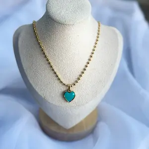 Stainless Steel PVD Plated Hypoallergenic Heart Necklace for Sensitive Skin - Elegant and Durable Design