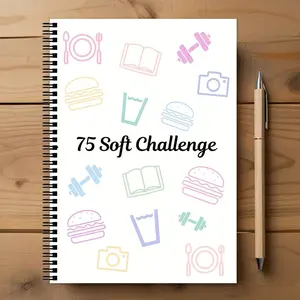 75 soft challenge plans to face difficulties bravely and satisfy the sense of achievement! Planner Notebook