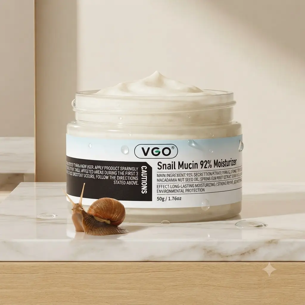 VGO Snail Mucin 92% Hydrating Facial Moisturizer - Smooth, Lightweight Daily & Evening Skincare Essential