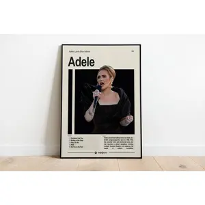 Adele poster, artist poster, music poster, music wall art, bedroom art, bedroom poster, man cave art,