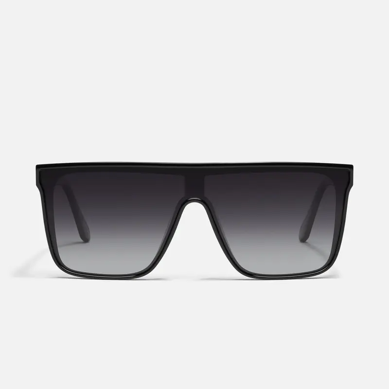 QUAY - NIGHTFALL Extra Large Chameleon Sunglass Change Color Sports Sunglasses Rimless Metal Shield Shape One Piece Lens Universal Nose Pads