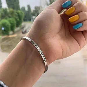 [Personalized Name Pattern Women's Bracelet] Personalized Stainless Steel Custom Engraved Name ID Pattern Bracelet Women Bracelet Bracelet Gift For Women