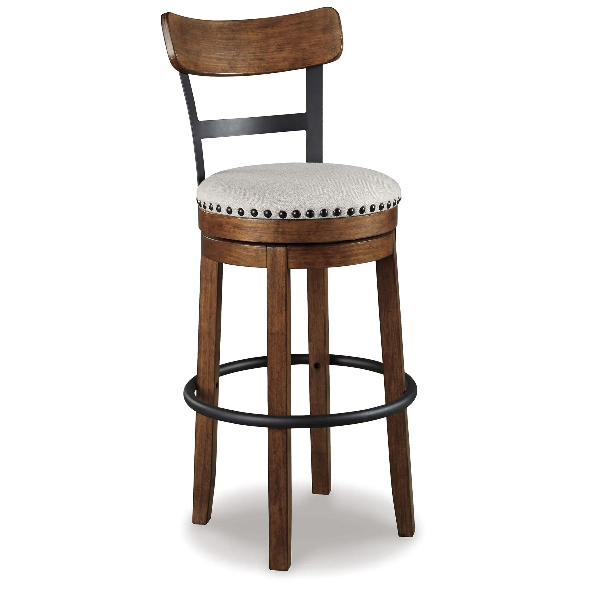Valebeck - Tall Upholstered Swivel Barstool