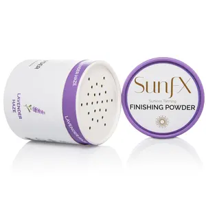 SunFX Post Spray Tan Translucent Finishing Powder | Talc Free | Sunless Tanning Setting Powder | Shimmer Body Bronzing Powder | Lavender 4.00 Ounce