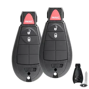 Remote Key Fob Shell Case Cover Uncut Blade For Dodge Grand Caravan Ram 1500 2500 3500 Chrysler Town & Country M3N5WY783X IYZ-C01C 3 Buttons
