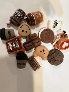 Make it Yourself Wreath DIY Kit, Coffee Time Theme ( 100G Coffee Color Cream Glue + Plain Rattan Wreath + Coffee Theme Charms )