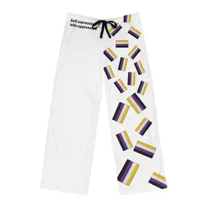 Nonbinary Pride Pajama Pants – Unisex Lounge Sleepwear with NB Flag Pattern