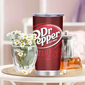 Dr Pepper 20oz Stainless Steel Tumbler With Lid Double Wall Insulated Perfect For Camping In The Desert Keeps Water Cold Great Gift For Desert Adventurers